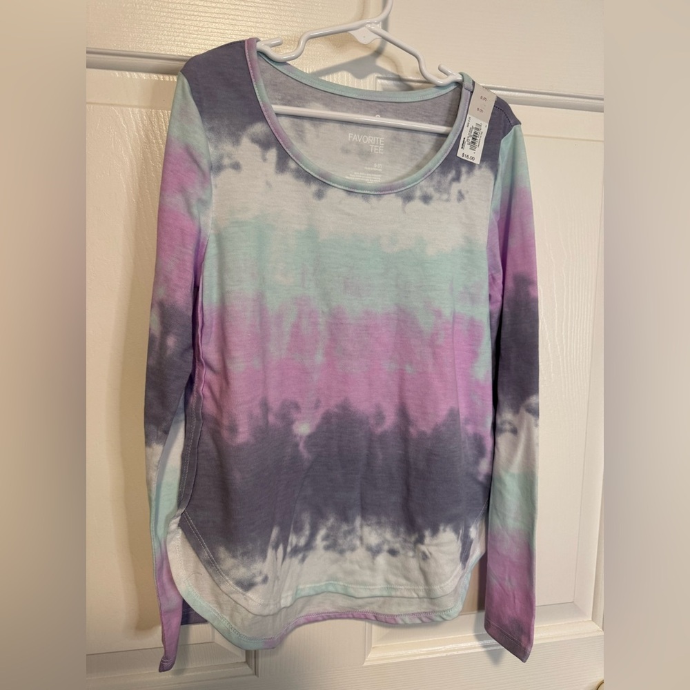 Kohl's Kids Long Sleeve Tie-Dye Tee - Purple, Gray, Pink